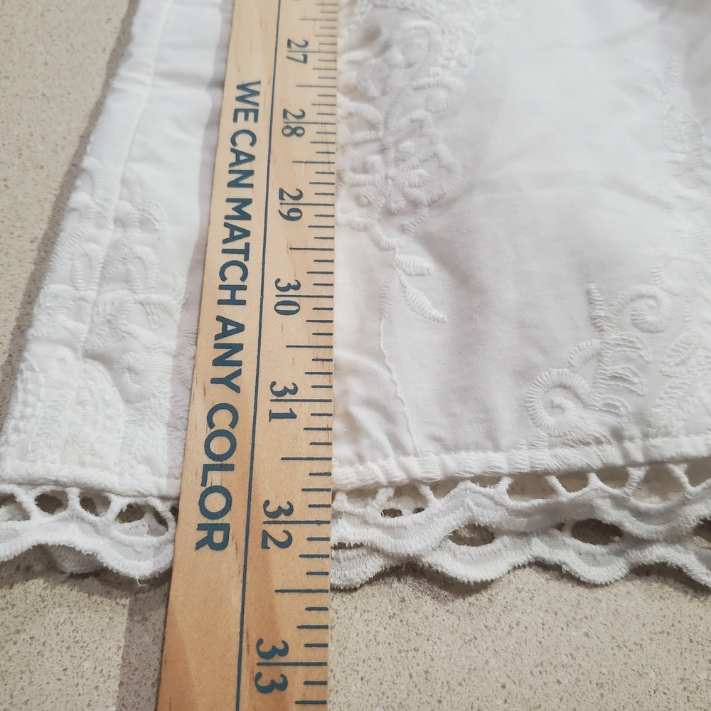House of CB London White Eyelet Cotton Maxi Skirt Scalloped Lace Size M Boho - Picture 9 of 14